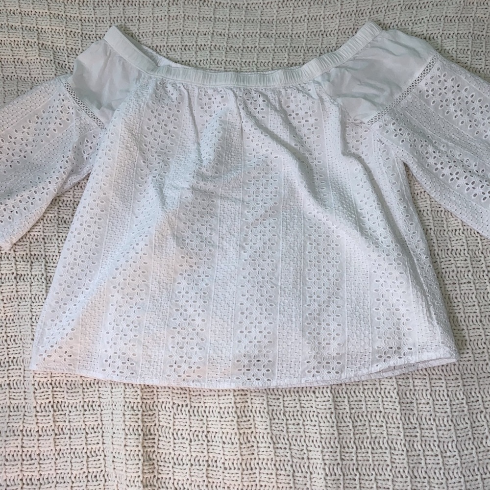 Off the shoulder lace blouse